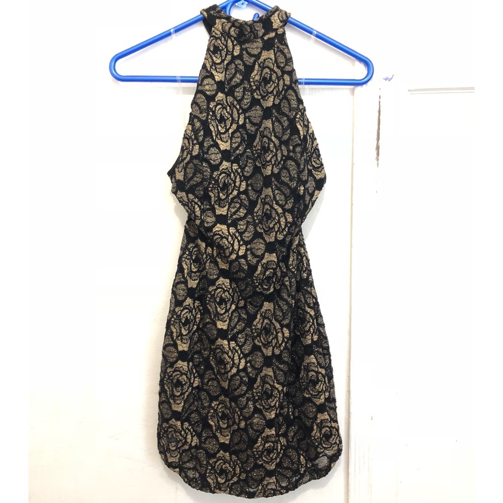 Gold Backless Dress